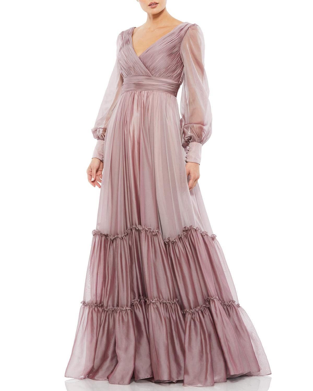 Long Sleeve A-Line Gown sold by Lord & Taylor product image thumbnail 4