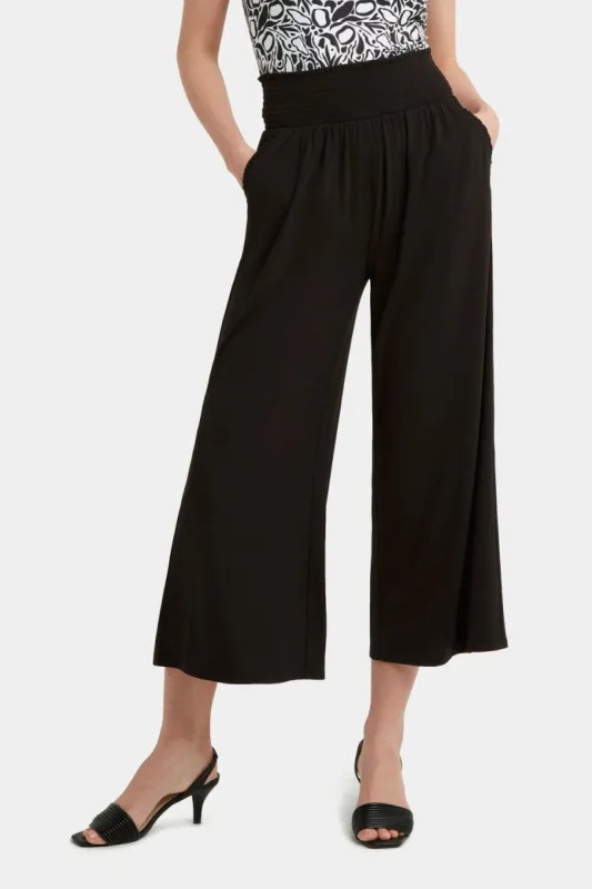 Smocked Waistband Wide Leg Cropped Pant sold by Lord & Taylor