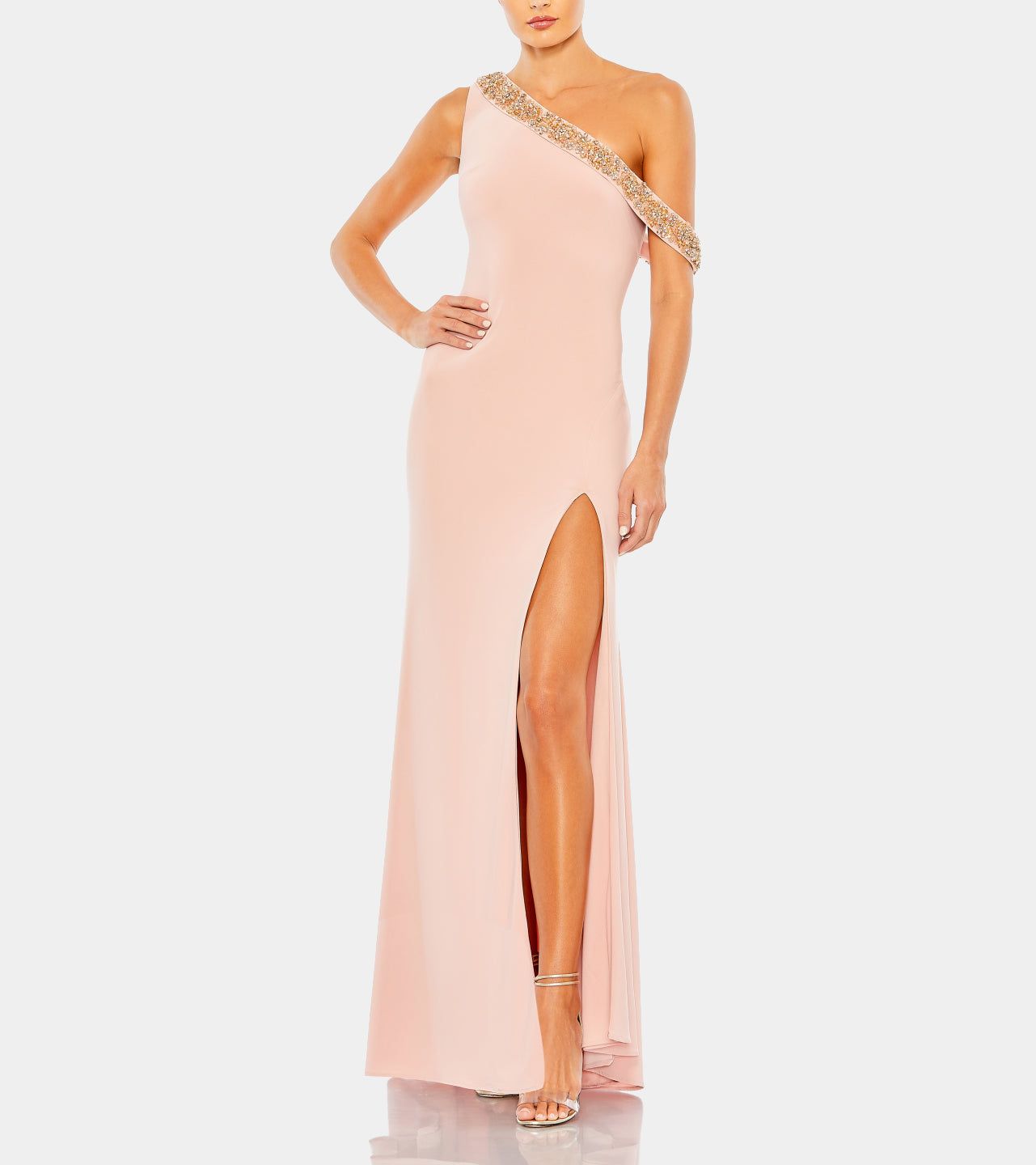 Beaded Drop Shoulder Jersey Gown sold by Lord & Taylor