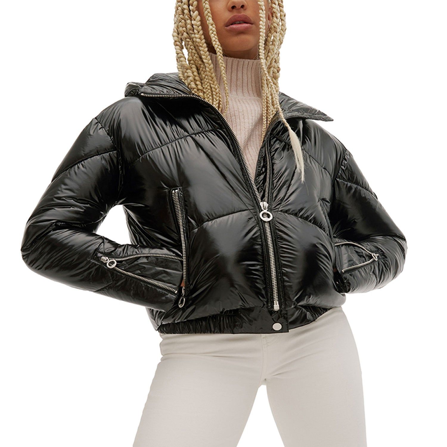 Short Puffer W/Fixed Hood, Inside Elastic Storm Hem sold by Lord & Taylor product image thumbnail 2