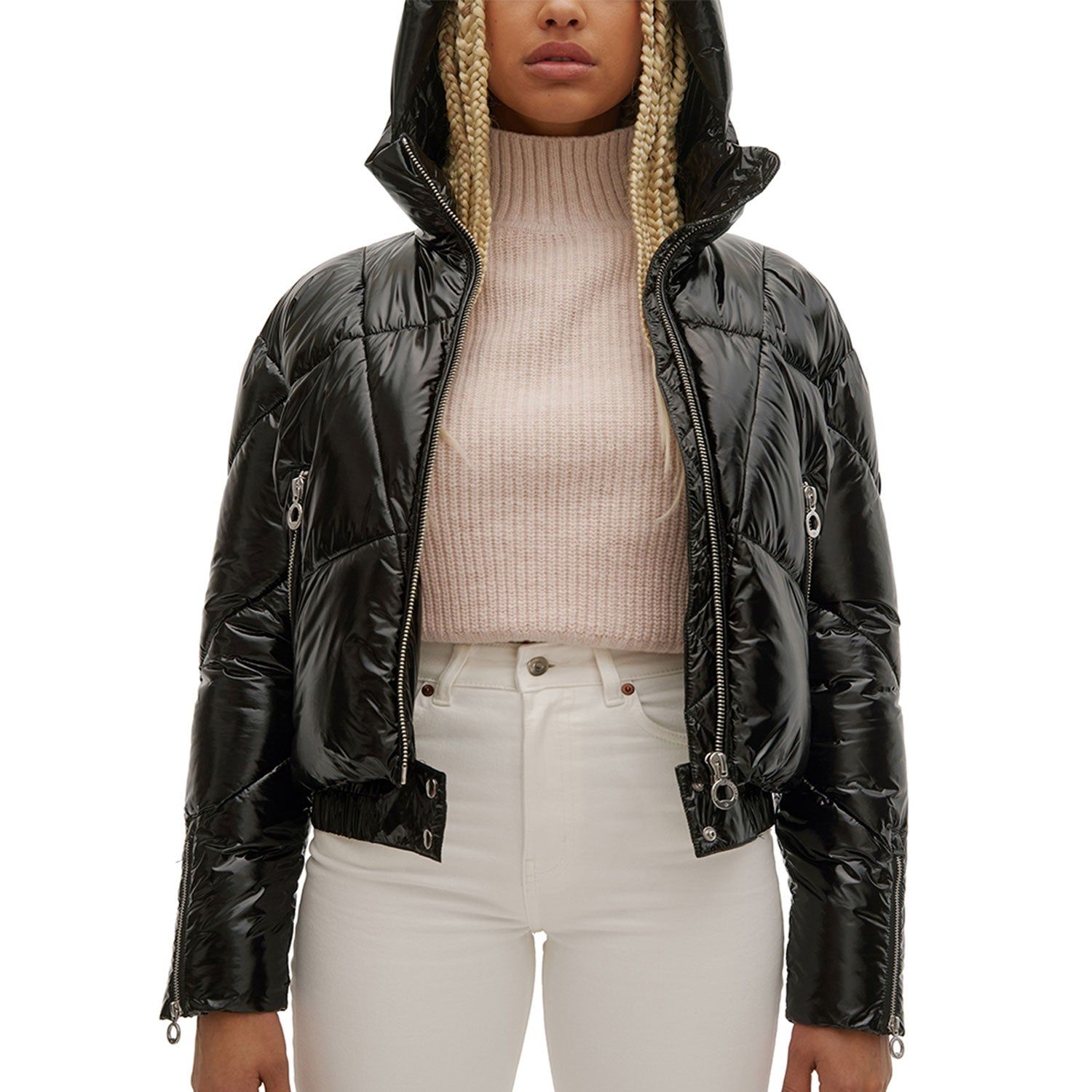 Short Puffer W/Fixed Hood, Inside Elastic Storm Hem sold by Lord & Taylor product image thumbnail 4