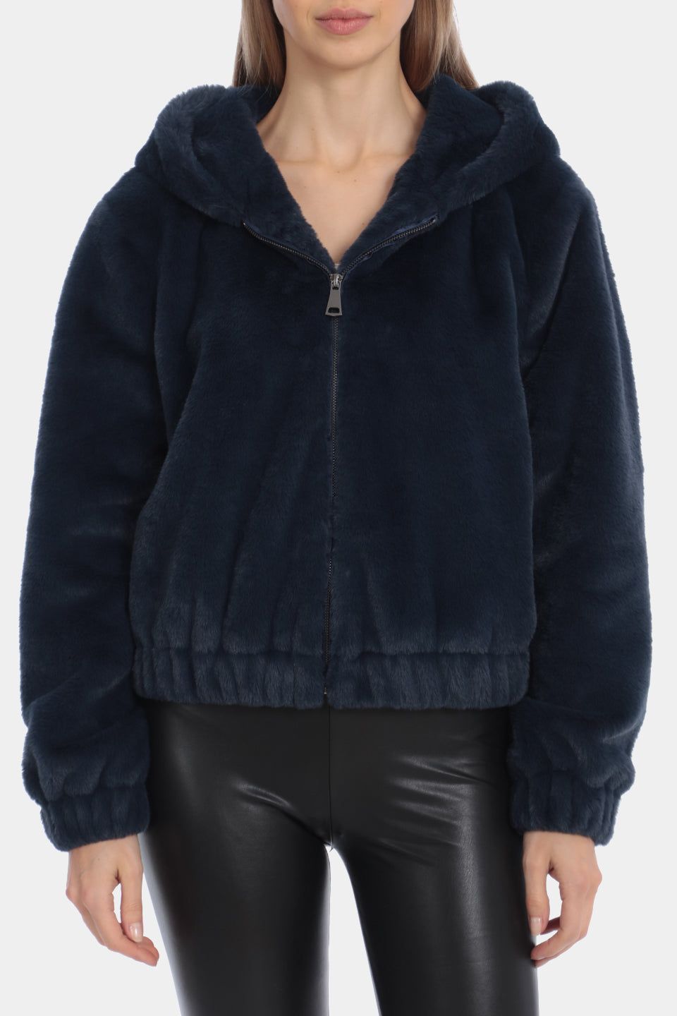 Faux Fur Zip Front Hoodie sold by Lord & Taylor product image thumbnail 8