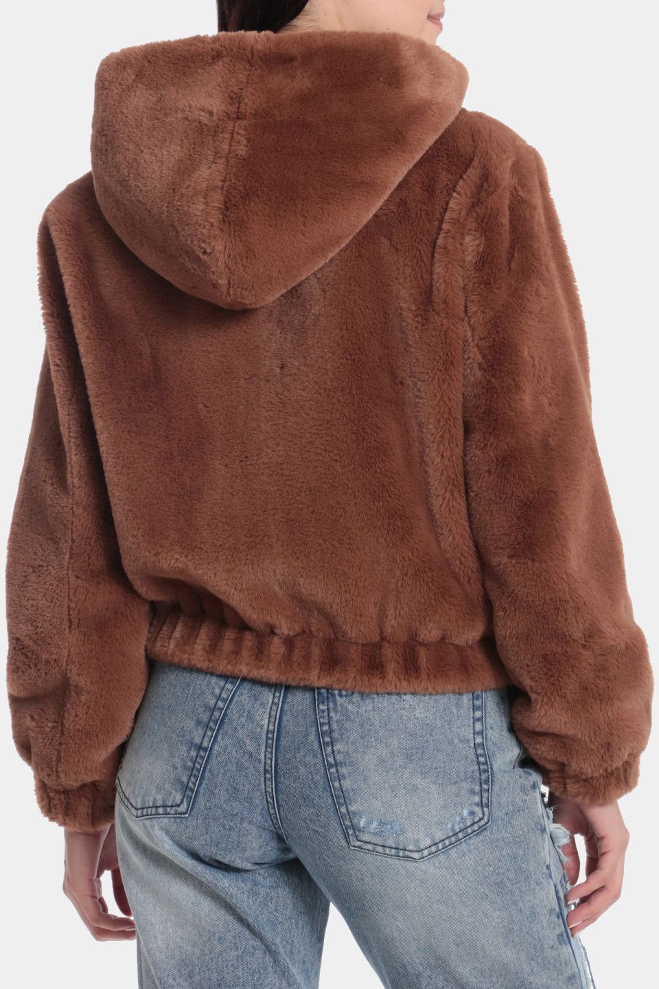 Faux Fur Zip Front Hoodie sold by Lord & Taylor product image thumbnail 2