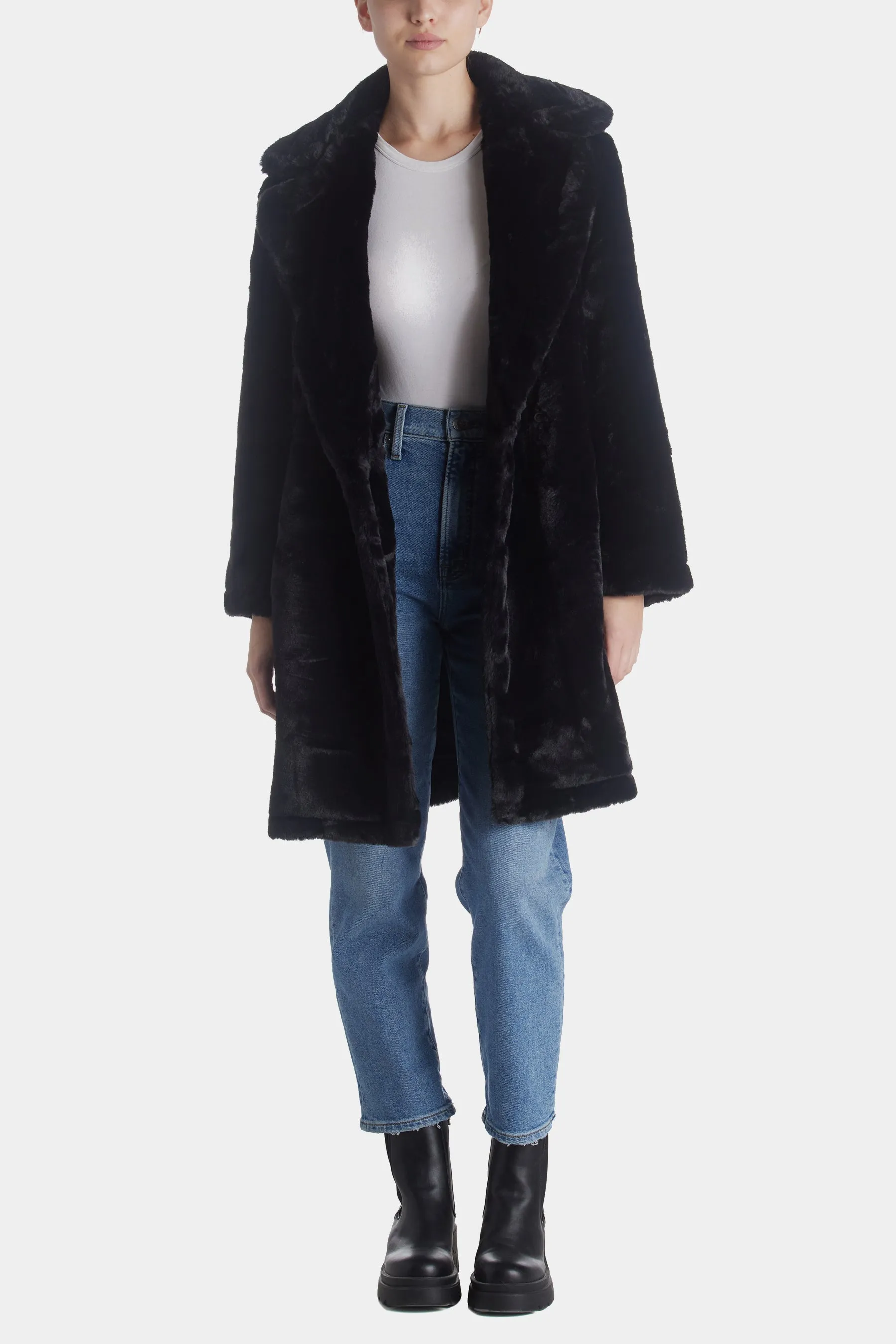 Buona Recycled Faux Fur Long Coat sold by Lord & Taylor product image thumbnail 5