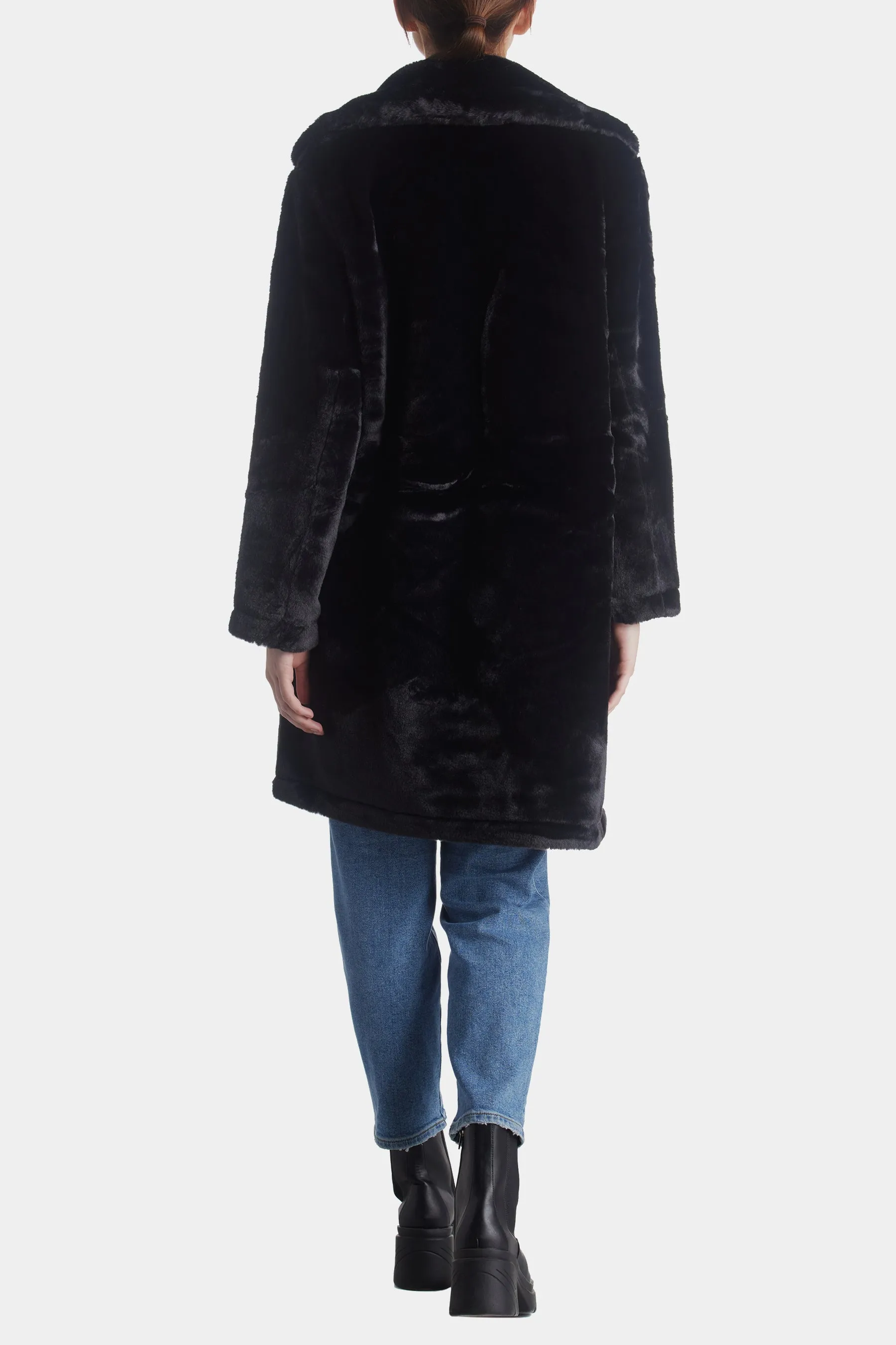 Buona Recycled Faux Fur Long Coat sold by Lord & Taylor product image thumbnail 3