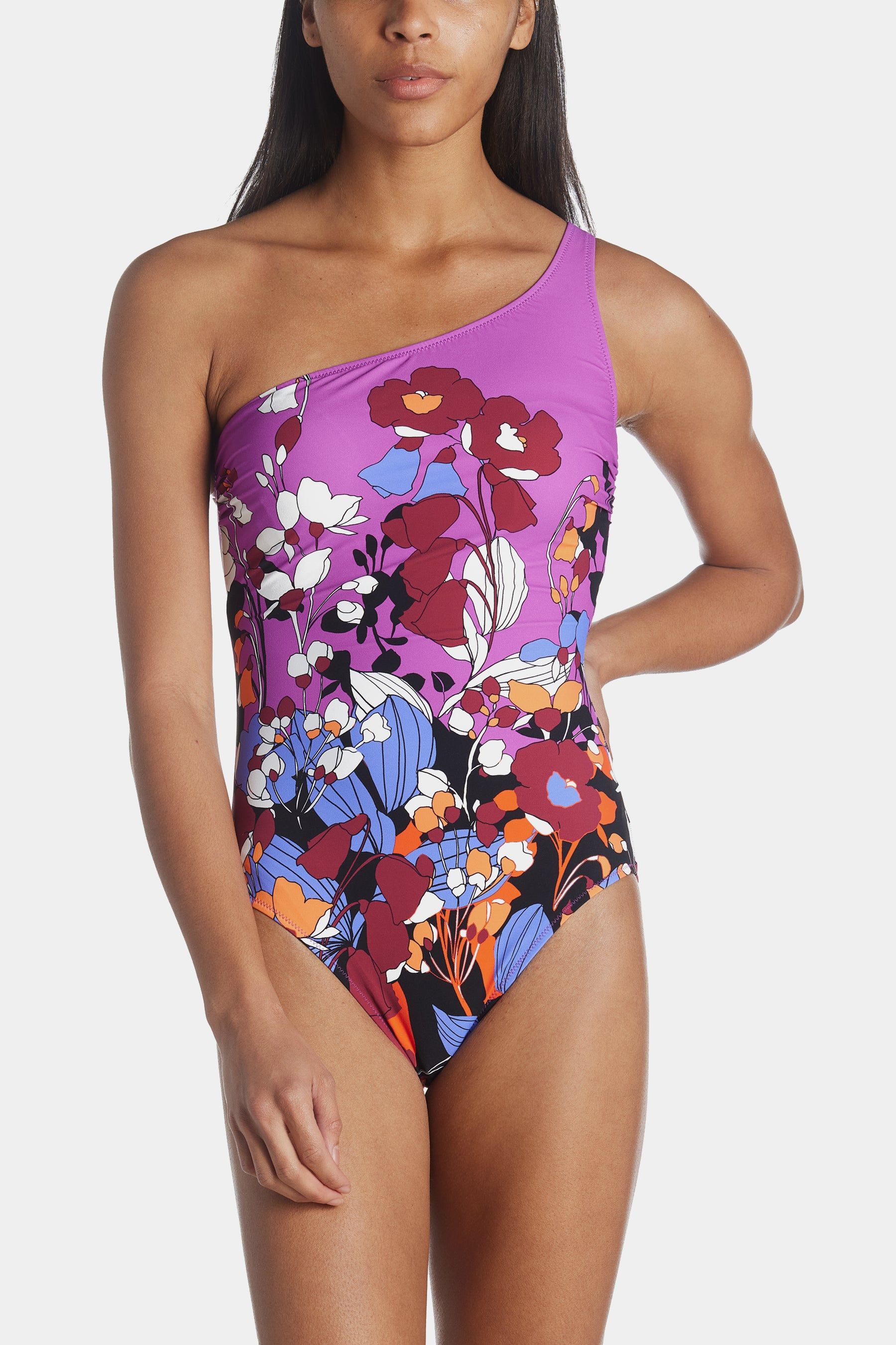 Floral Art One Shoulder One Piece sold by Lord & Taylor product image thumbnail 3
