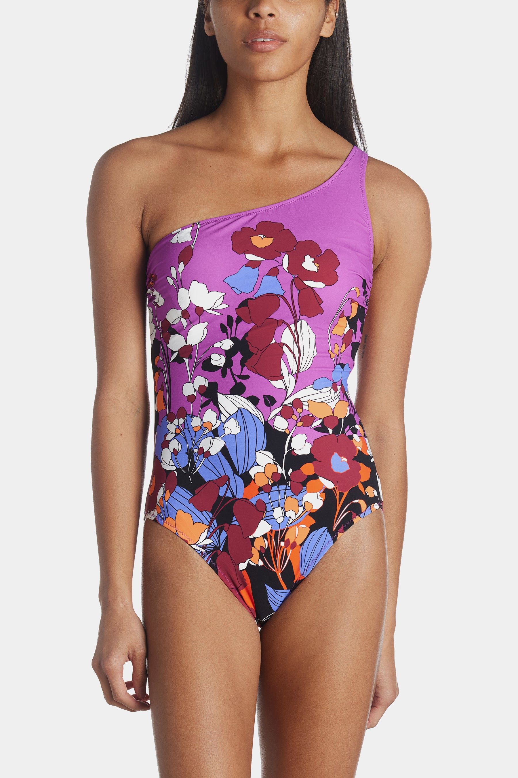 Floral Art One Shoulder One Piece sold by Lord & Taylor