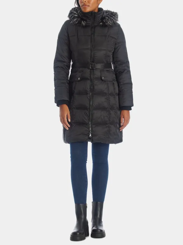 Belted Puffer Coat & Bib sold by Lord & Taylor