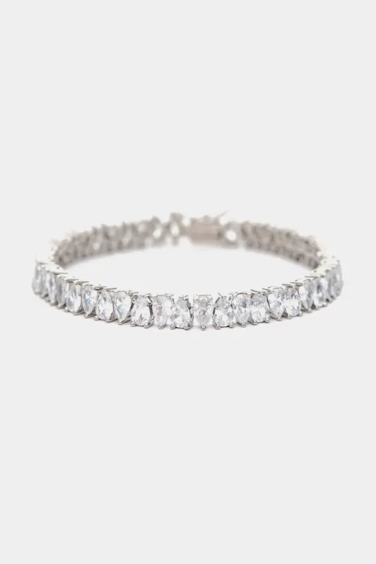 White Rhodium Clad CZ Bracelet sold by Lord & Taylor