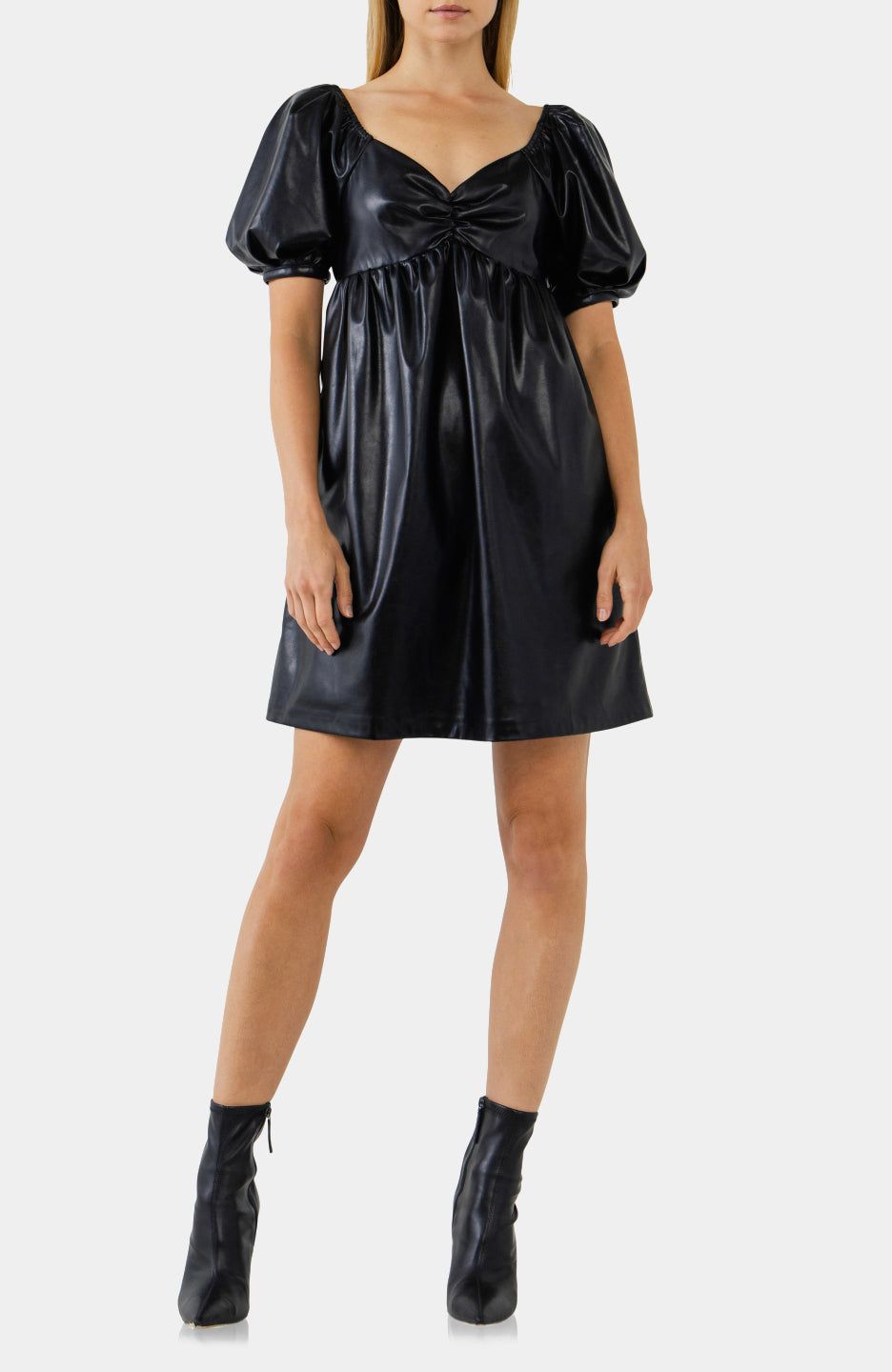 Faux Leather Mini Dress sold by Lord & Taylor