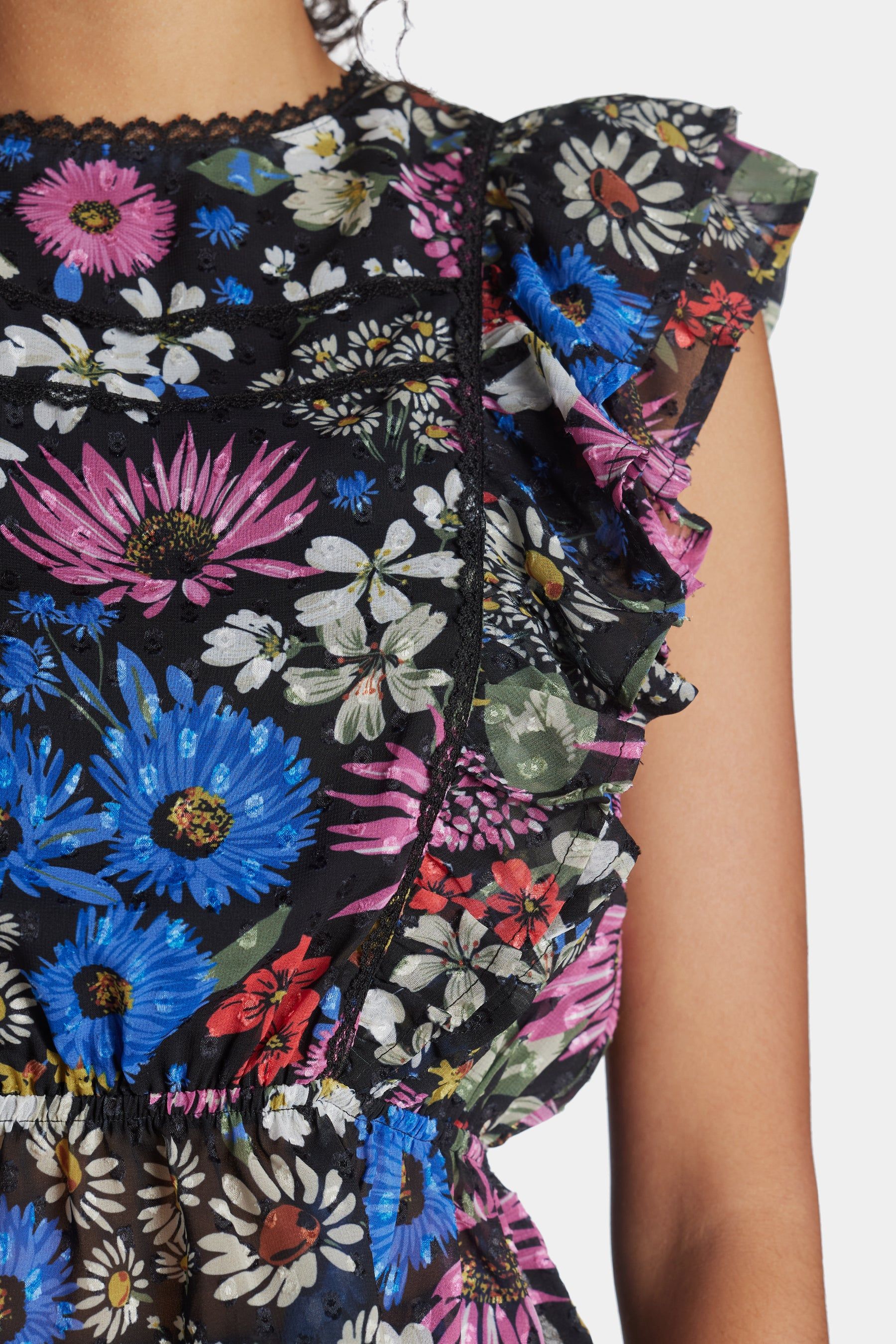 RUFFLE PRINTED TOP sold by Lord & Taylor product image thumbnail 6