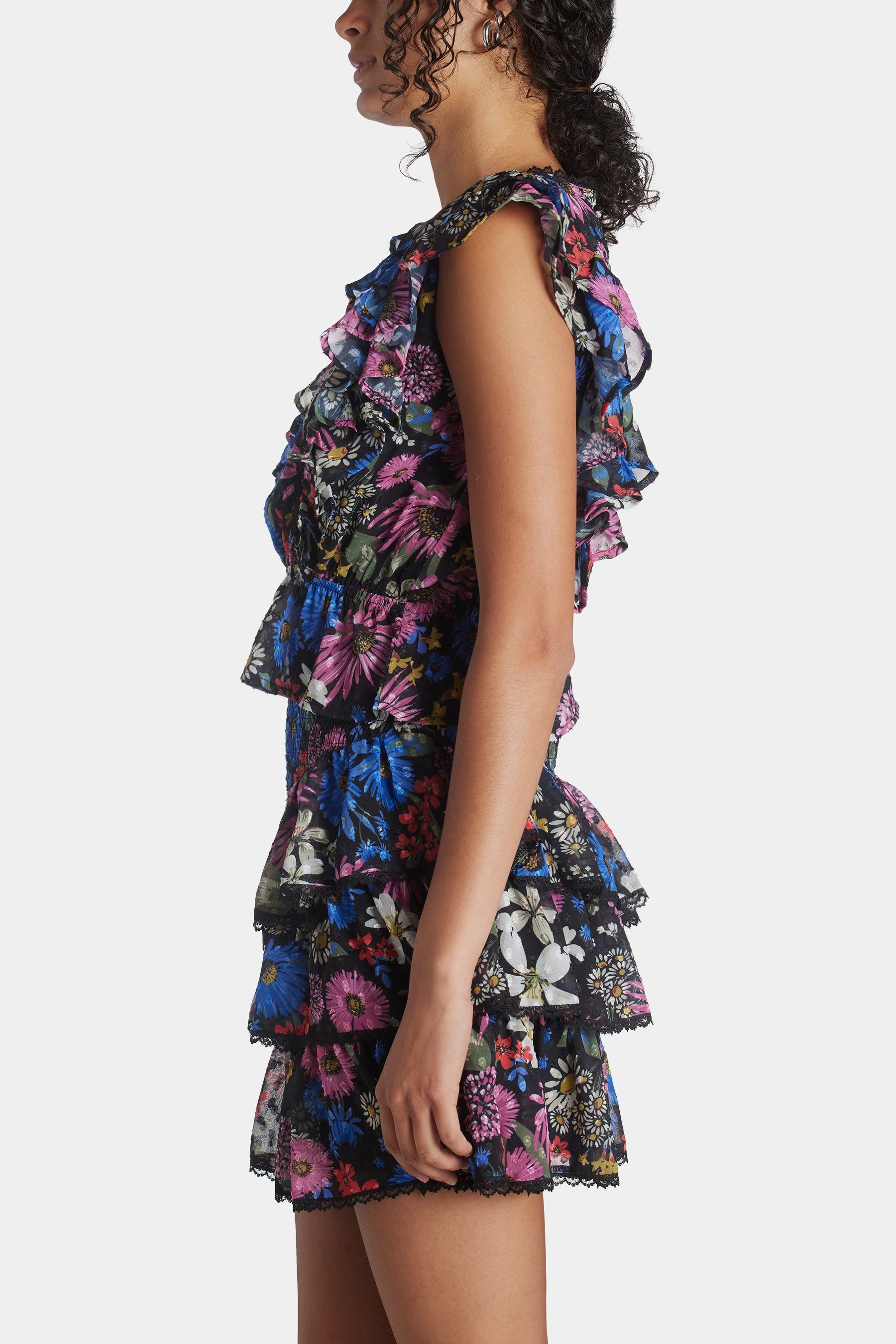 RUFFLE PRINTED TOP sold by Lord & Taylor product image thumbnail 3