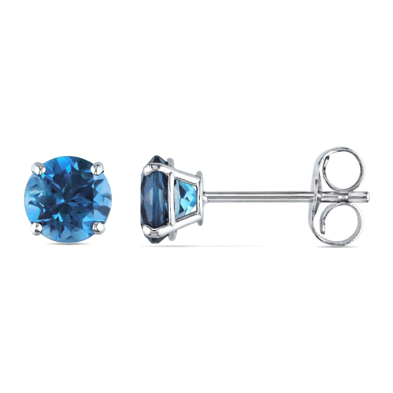 14k White Gold Blue Topaz Earrings sold by Lord & Taylor
