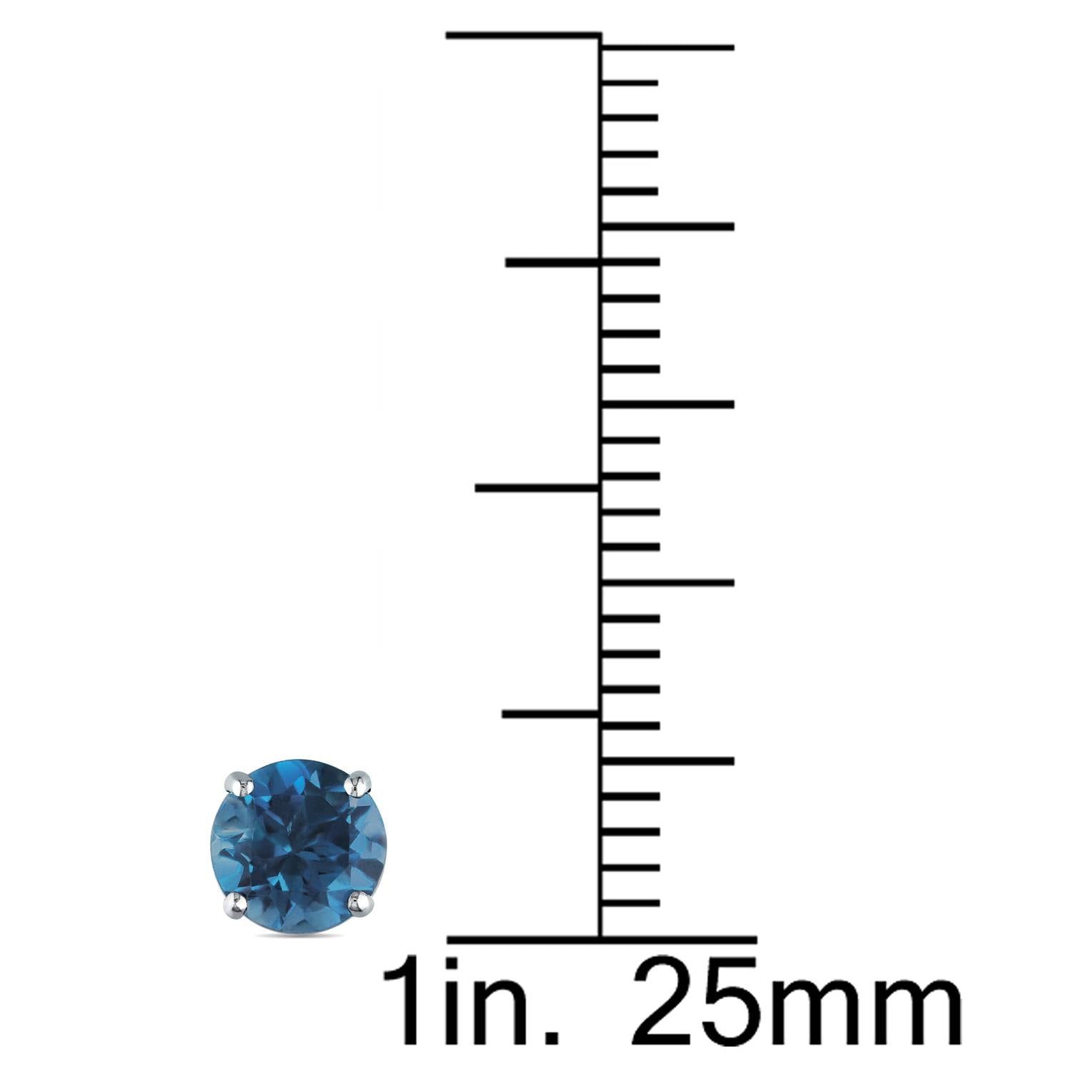 14k White Gold Blue Topaz Earrings sold by Lord & Taylor product image thumbnail 2