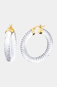 Cable Lucite Hoop Earrings sold by Lord & Taylor
