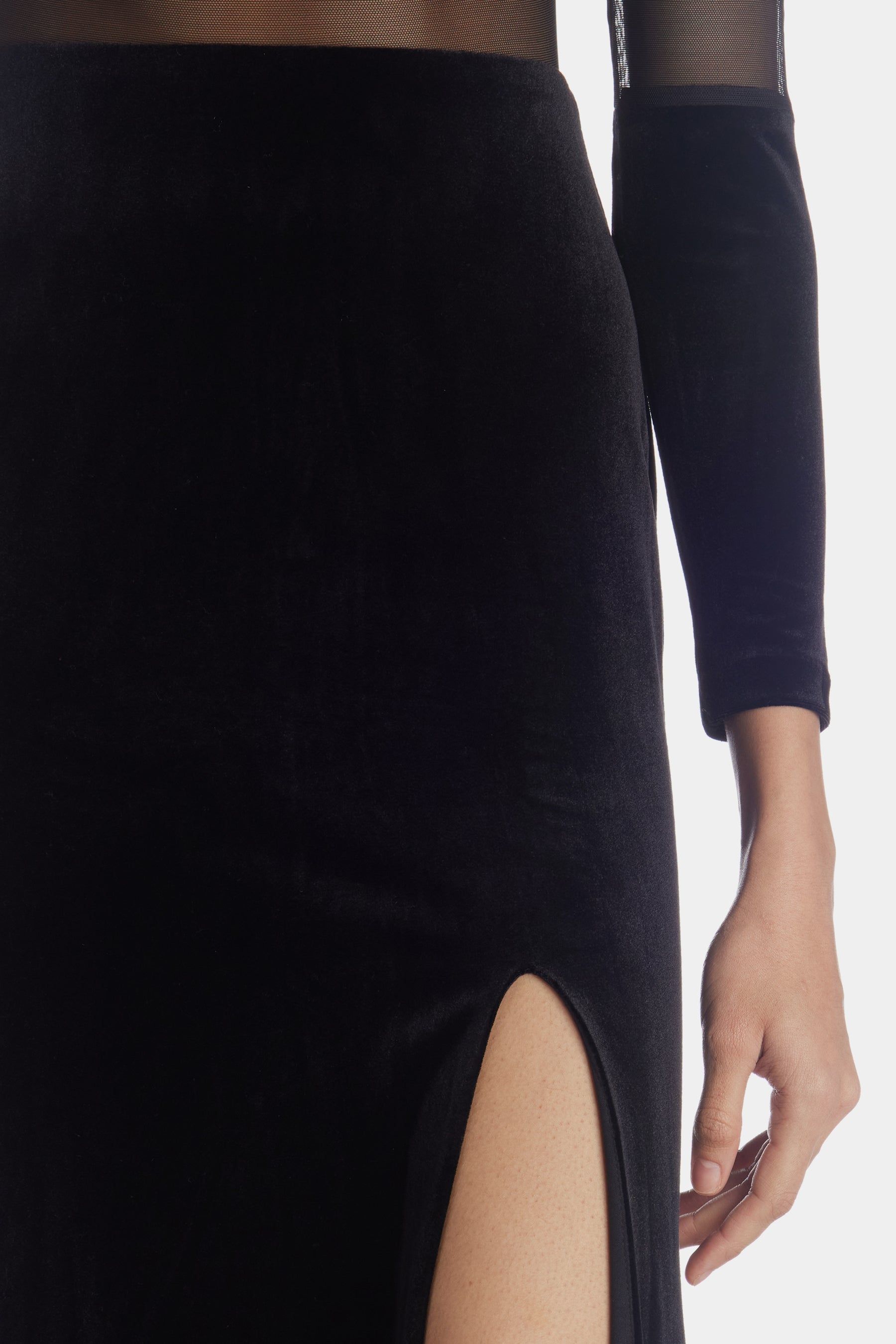 Long Sleeve Velvet Illusion Cutout sold by Lord & Taylor product image thumbnail 2