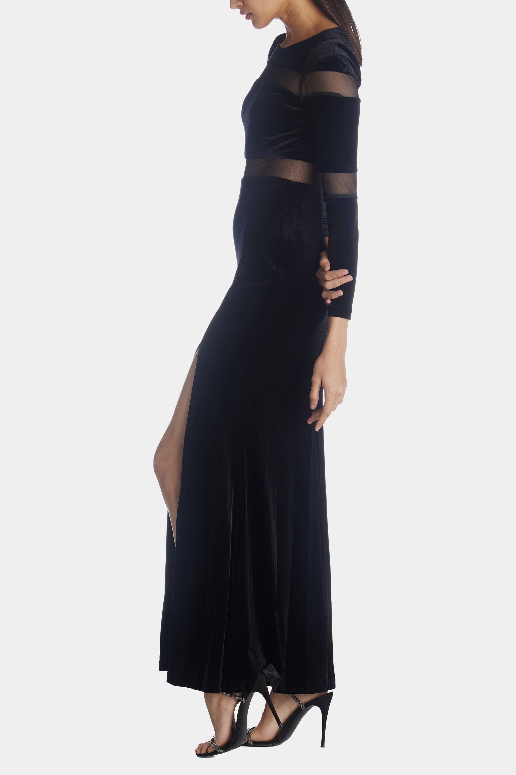 Long Sleeve Velvet Illusion Cutout sold by Lord & Taylor product image thumbnail 6