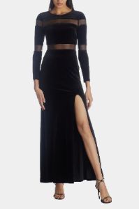 Long Sleeve Velvet Illusion Cutout sold by Lord & Taylor