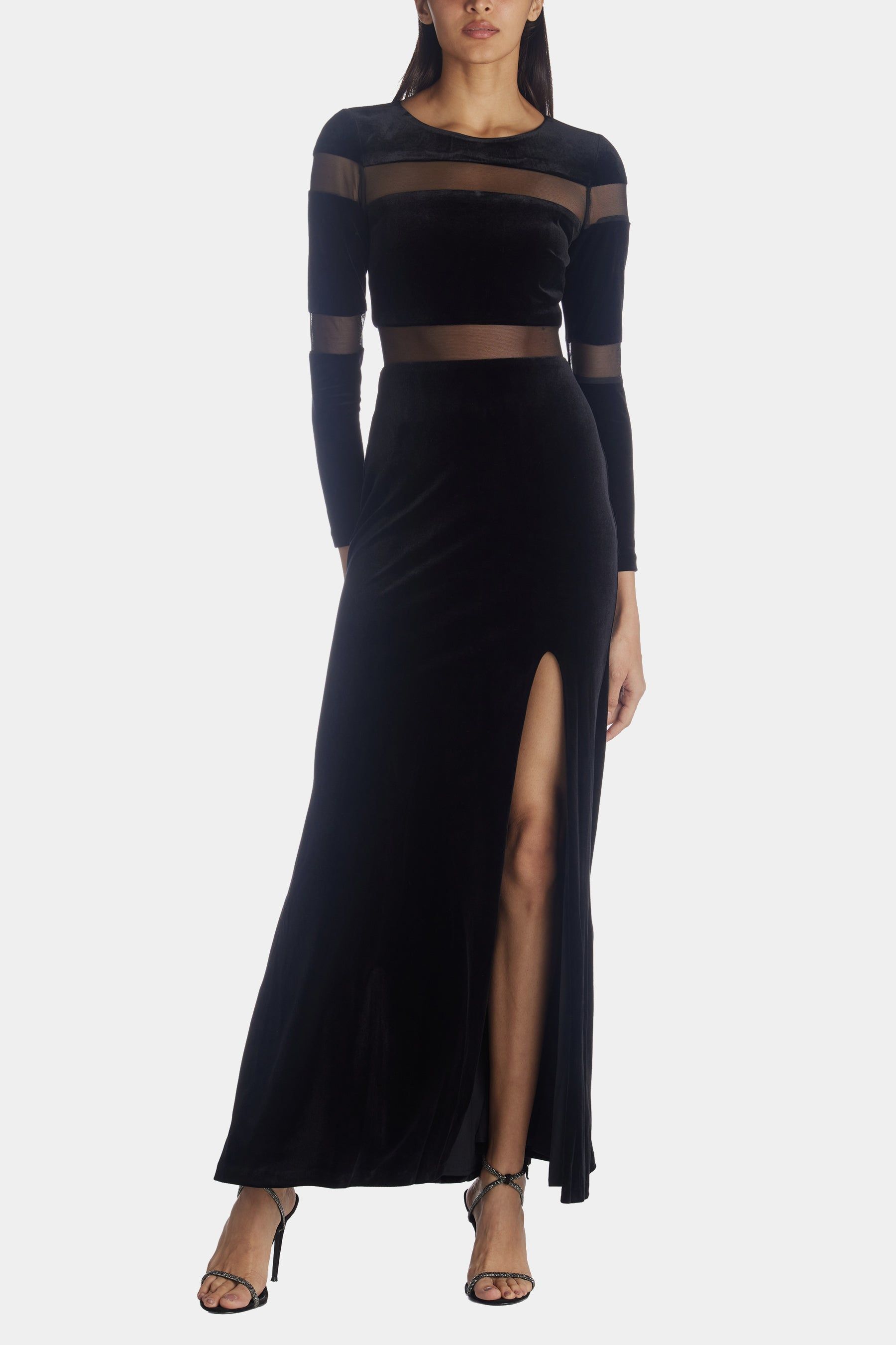 Long Sleeve Velvet Illusion Cutout sold by Lord & Taylor