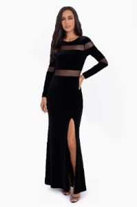 Long Sleeve Velvet Illusion Cutout sold by Lord & Taylor