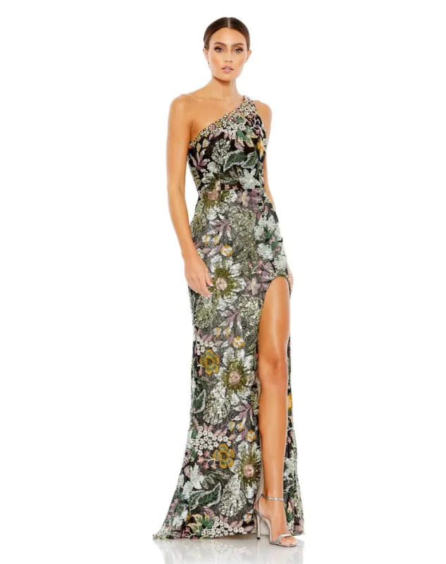 Embellished Floral One Shoulder Gown sold by Lord & Taylor