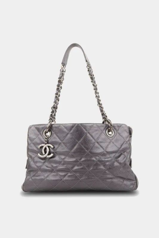 Metallic Caviar Chain Shoulder Bag sold by Lord & Taylor