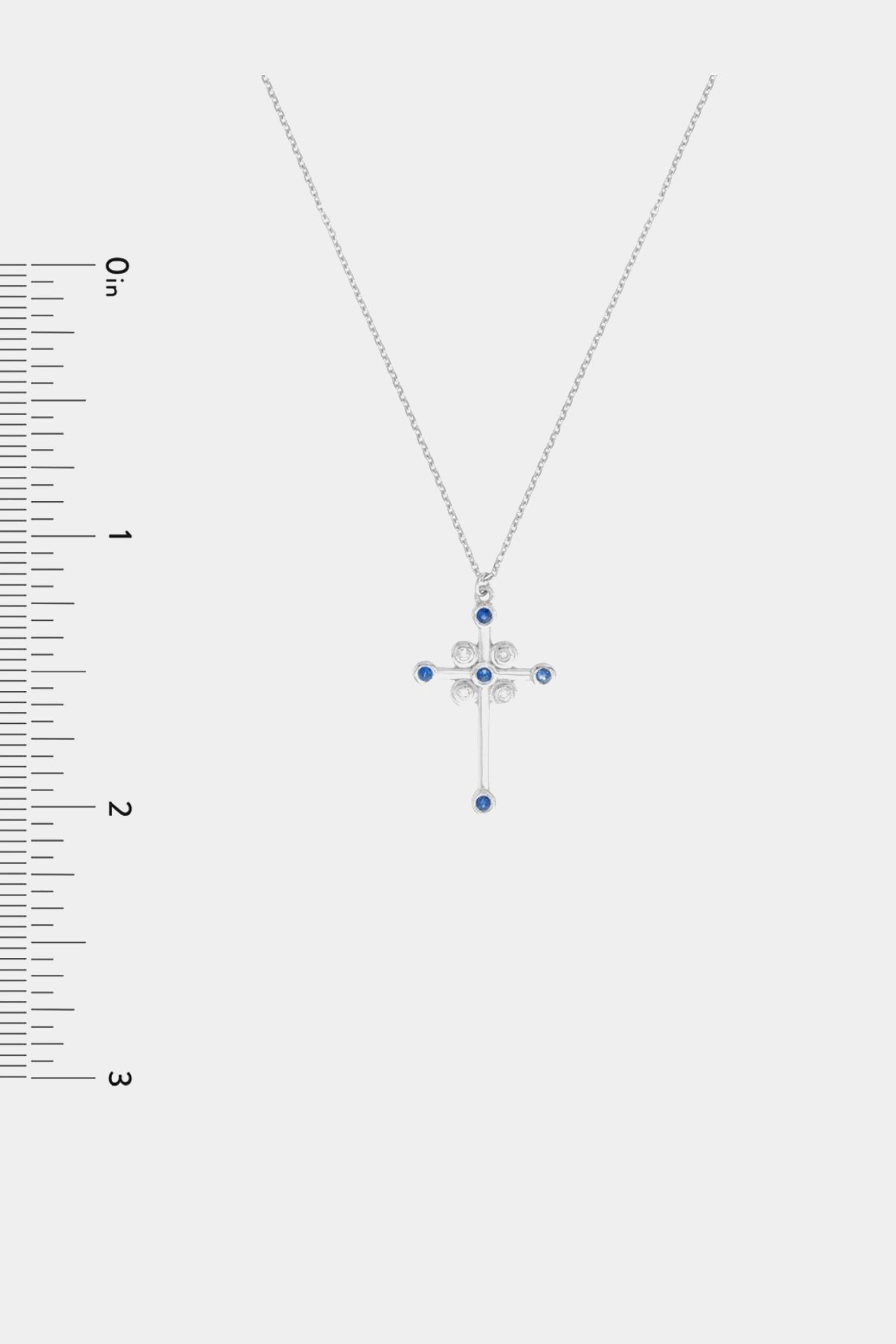 Diamond And Sapphire Cross Necklace sold by Lord & Taylor product image thumbnail 4