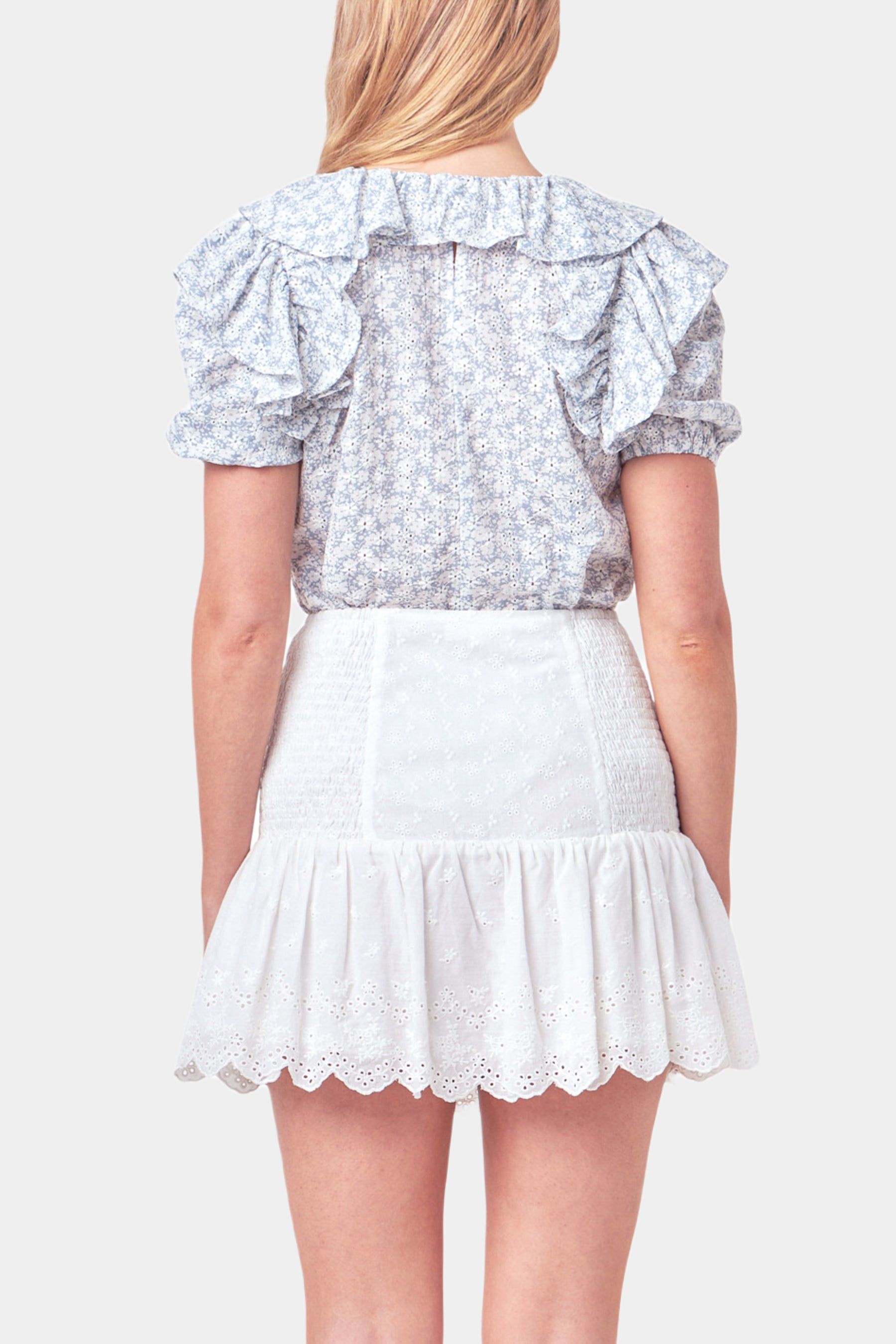 Floral Print Ruffle Top sold by Lord & Taylor product image thumbnail 3