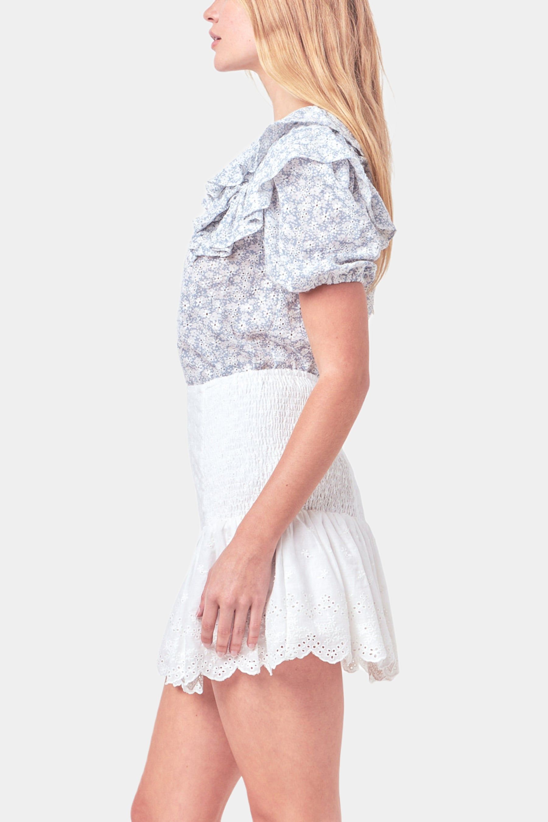 Floral Print Ruffle Top sold by Lord & Taylor product image thumbnail 4