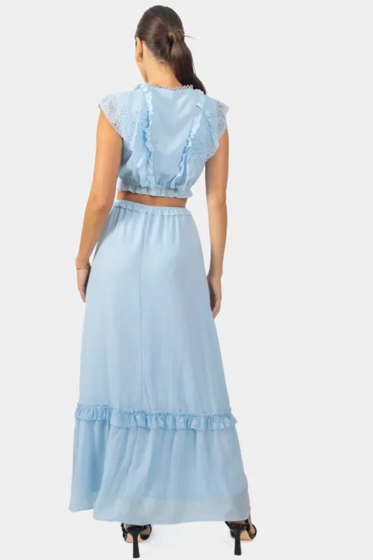 Miah Lace-Up Maxi Dress sold by Lord & Taylor