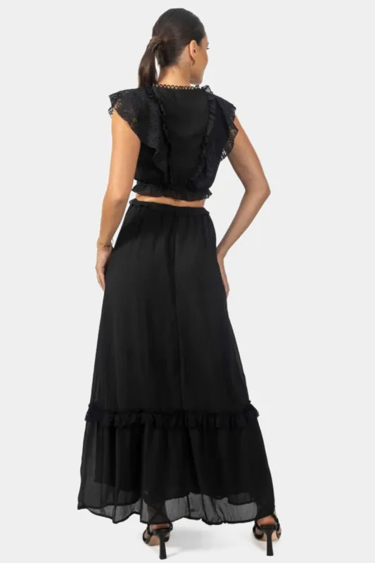 Miah Lace-Up Maxi Dress sold by Lord & Taylor