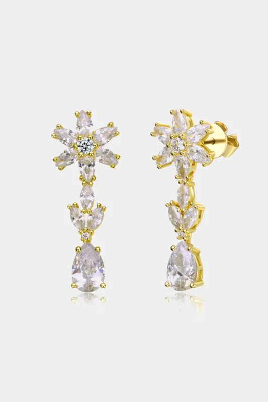 CZ Cluster Snowflake Dangle Earrings sold by Lord & Taylor