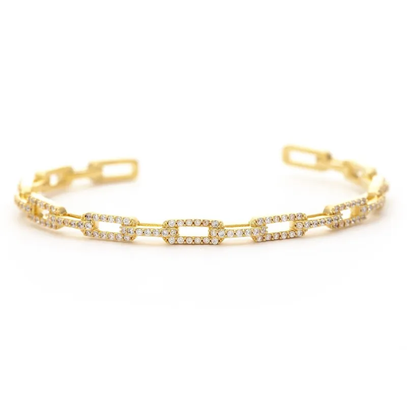 CZ Pave Chain Motif Bracelet sold by Lord & Taylor