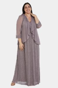 Flyaway 3/4 Sleeve Jacket Over Long Dress sold by Lord & Taylor