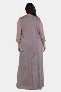 Flyaway 3/4 Sleeve Jacket Over Long Dress sold by Lord & Taylor