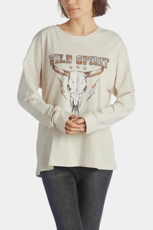 Long Sleeve Wild Spirit Longhorn sold by Lord & Taylor