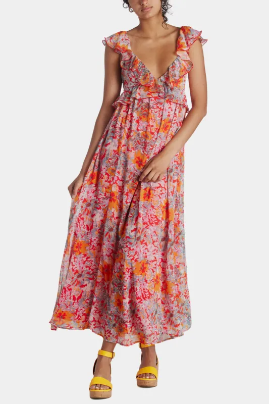 Ruffle V-neck Maxi Dress sold by Lord & Taylor