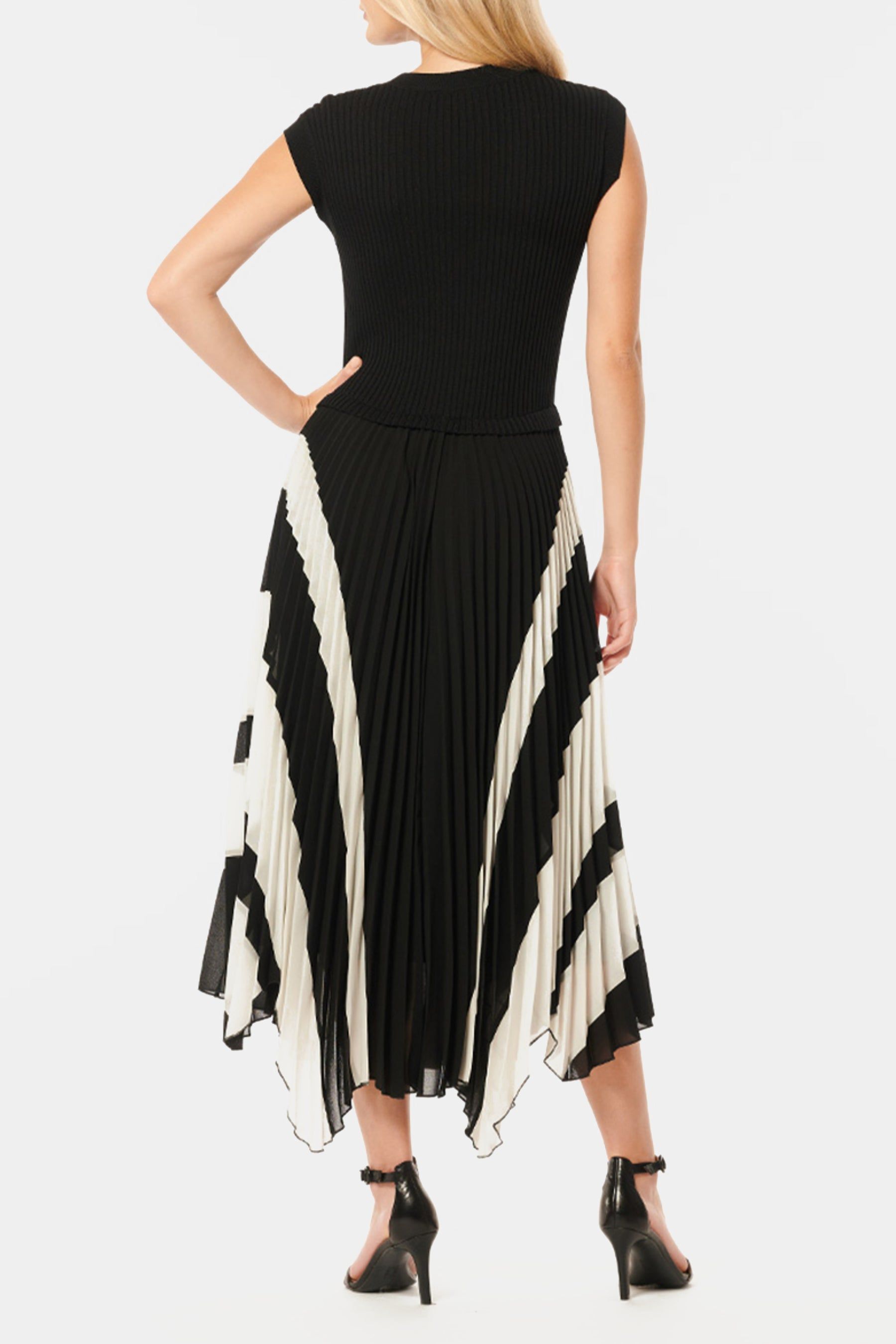 Ribbed Bodice Pleated Midi Dress sold by Lord & Taylor product image thumbnail 3