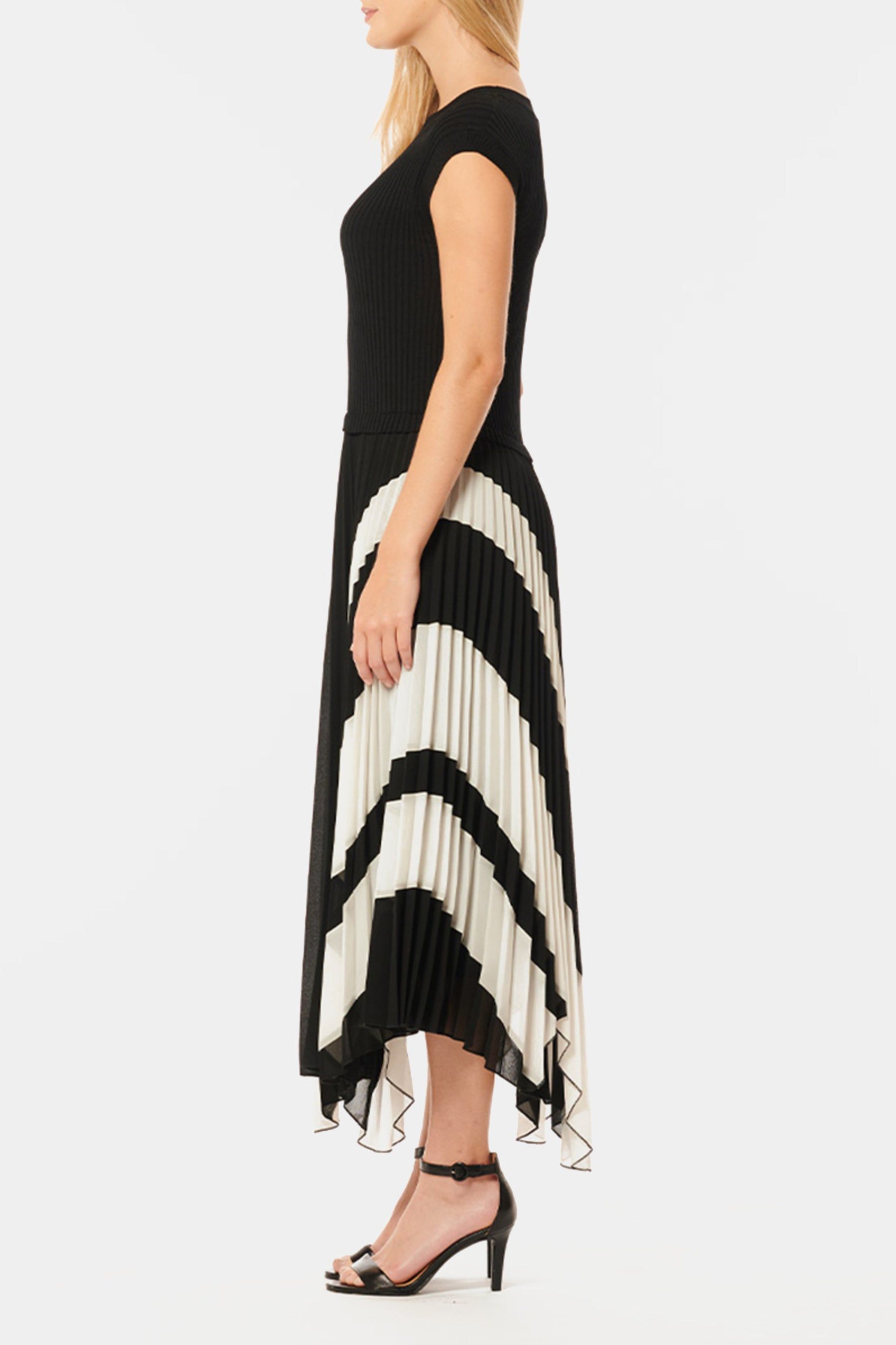 Ribbed Bodice Pleated Midi Dress sold by Lord & Taylor product image thumbnail 2