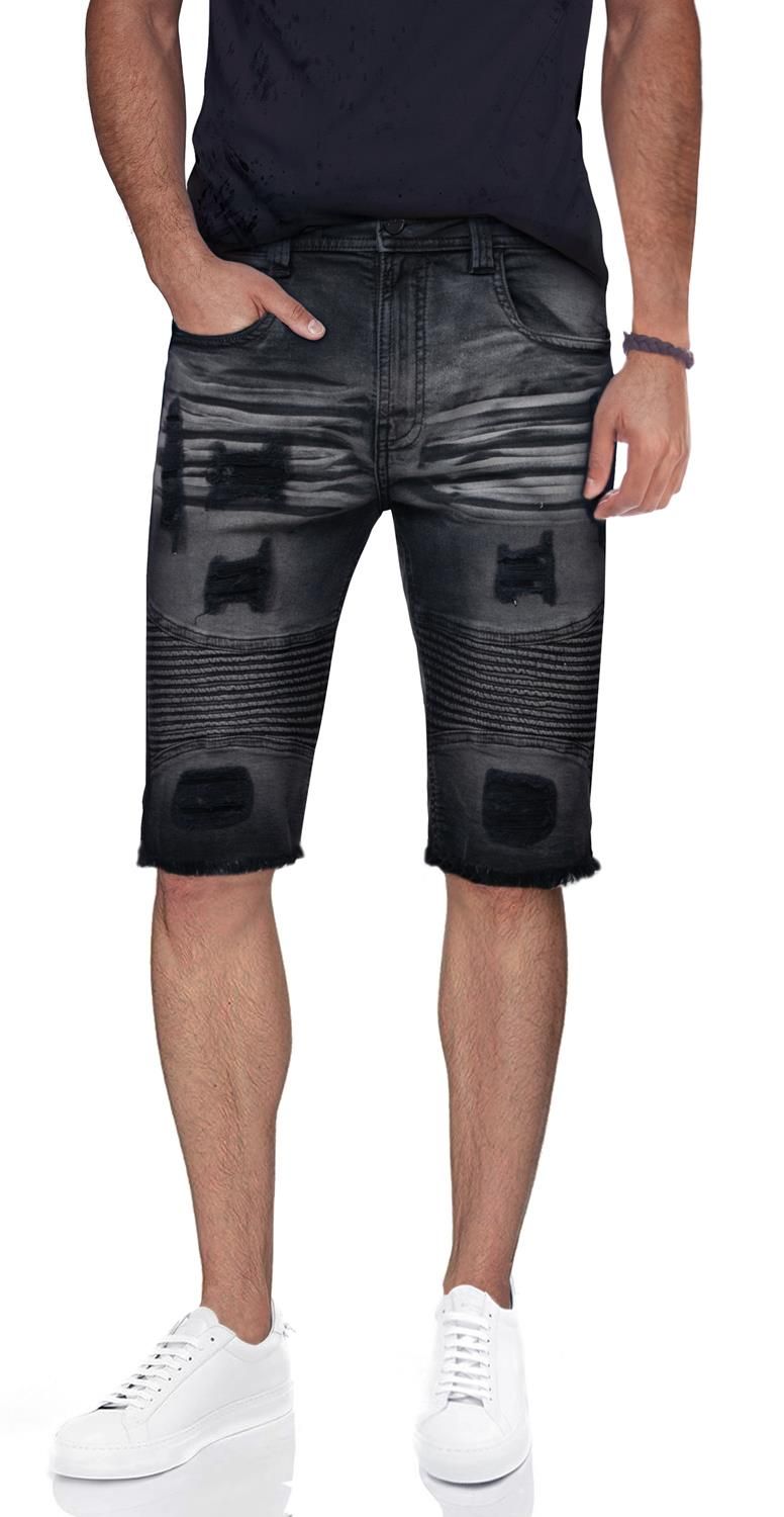 Men's Distressed Moto Denim Shorts sold by Lord & Taylor product image thumbnail 9