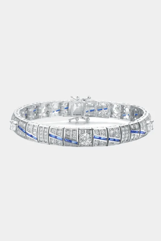 Blue CZ Link Bracelet sold by Lord & Taylor