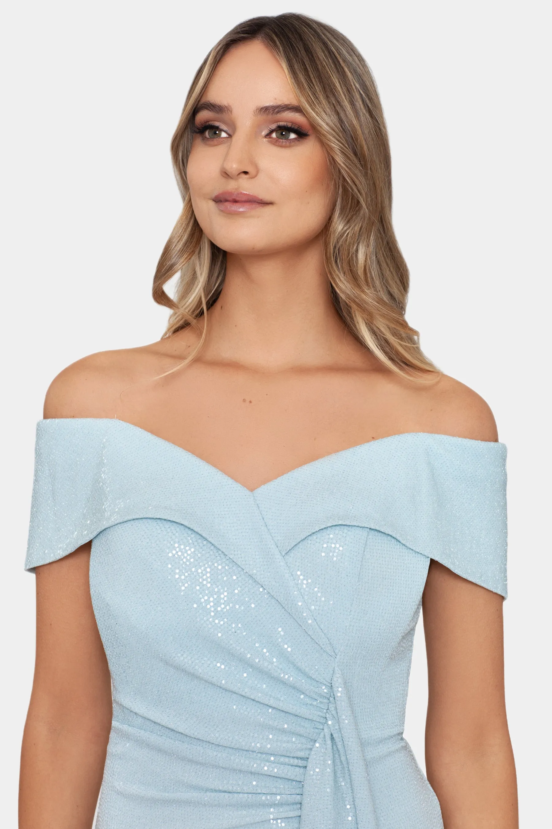 Long Off The Shoulder Ruffle Ruched Dress sold by Lord & Taylor product image thumbnail 2