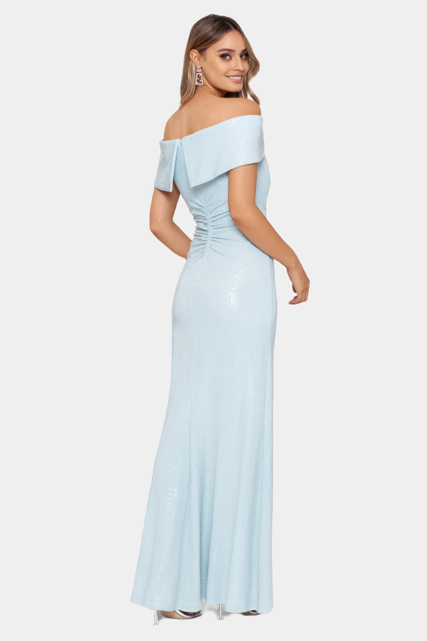 Long Off The Shoulder Ruffle Ruched Dress sold by Lord & Taylor product image thumbnail 3