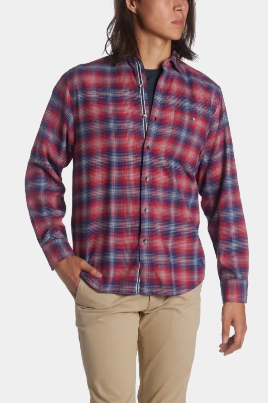 Canyon Beach Shadow Check Flannel Shirt sold by Lord & Taylor