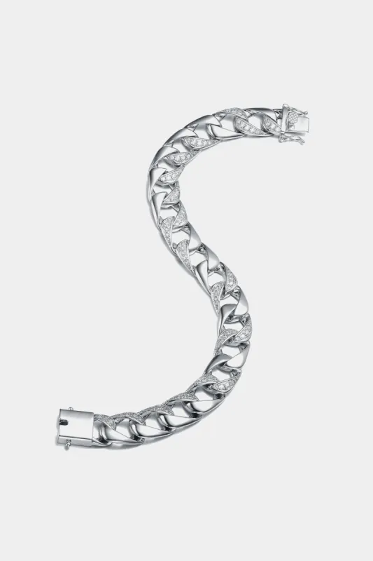 Iced Out CZ Miami Cuban Chain Bracelet sold by Lord & Taylor