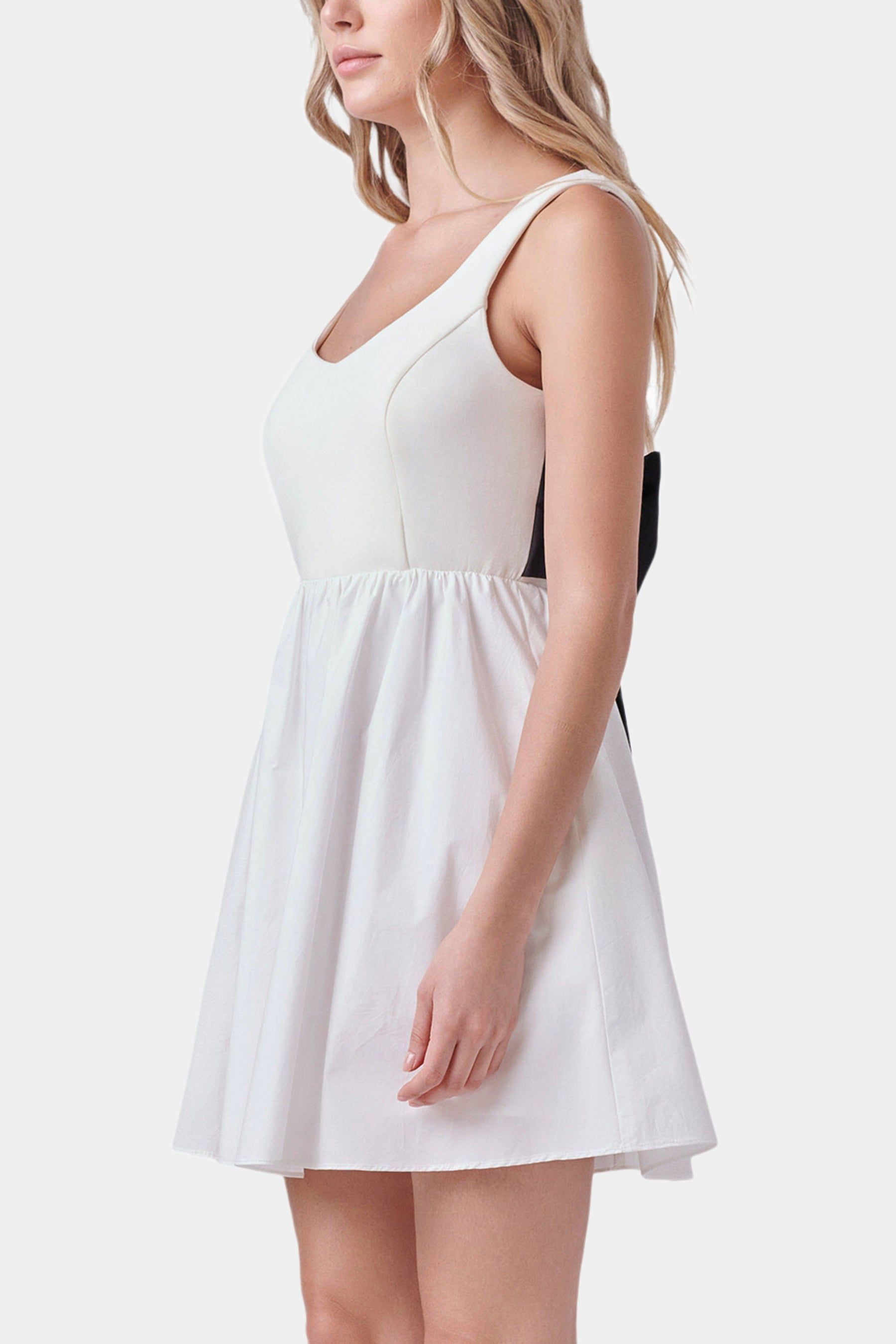 Back Bow Contrast Mini Dress sold by Lord & Taylor product image thumbnail 4