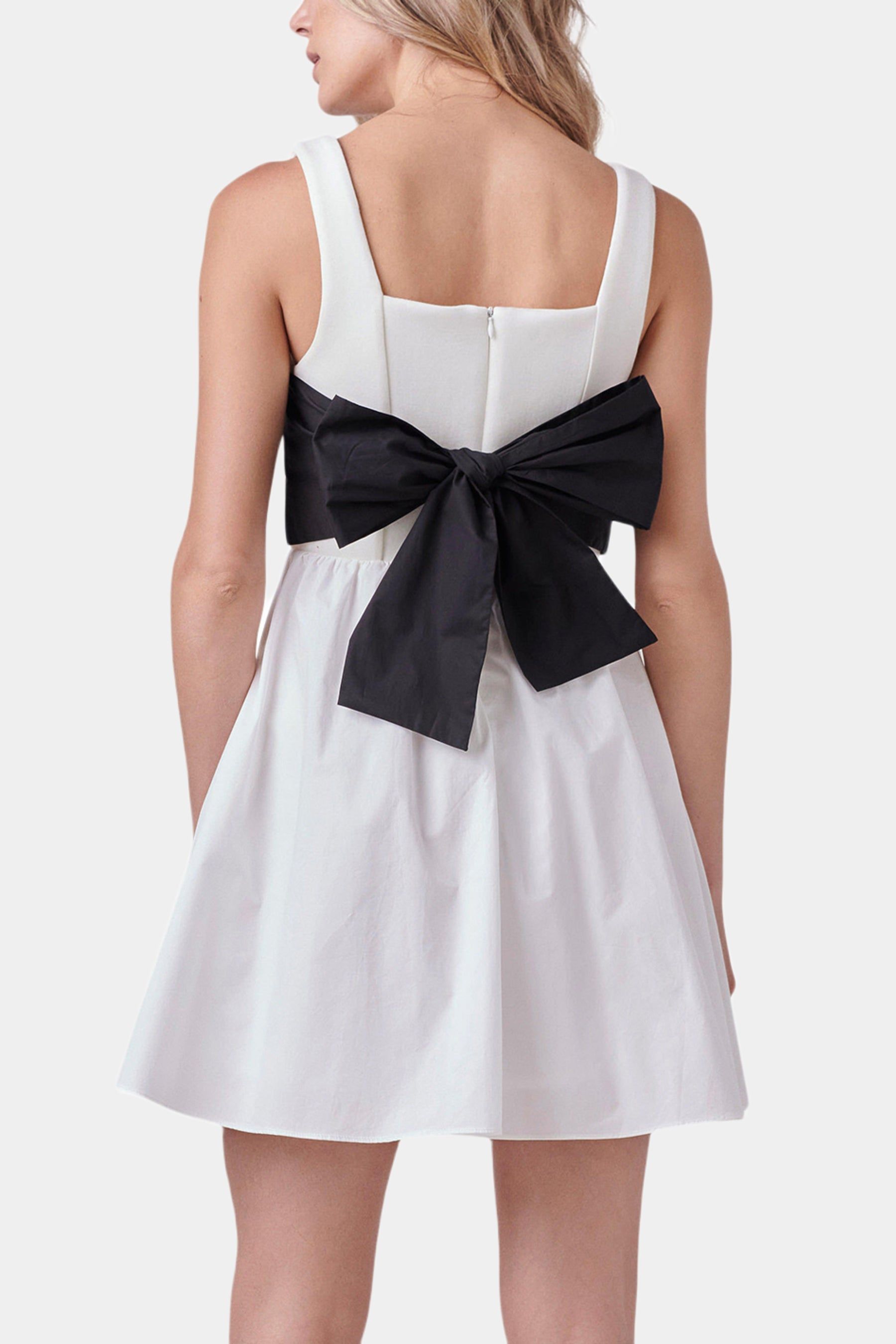 Back Bow Contrast Mini Dress sold by Lord & Taylor product image thumbnail 3