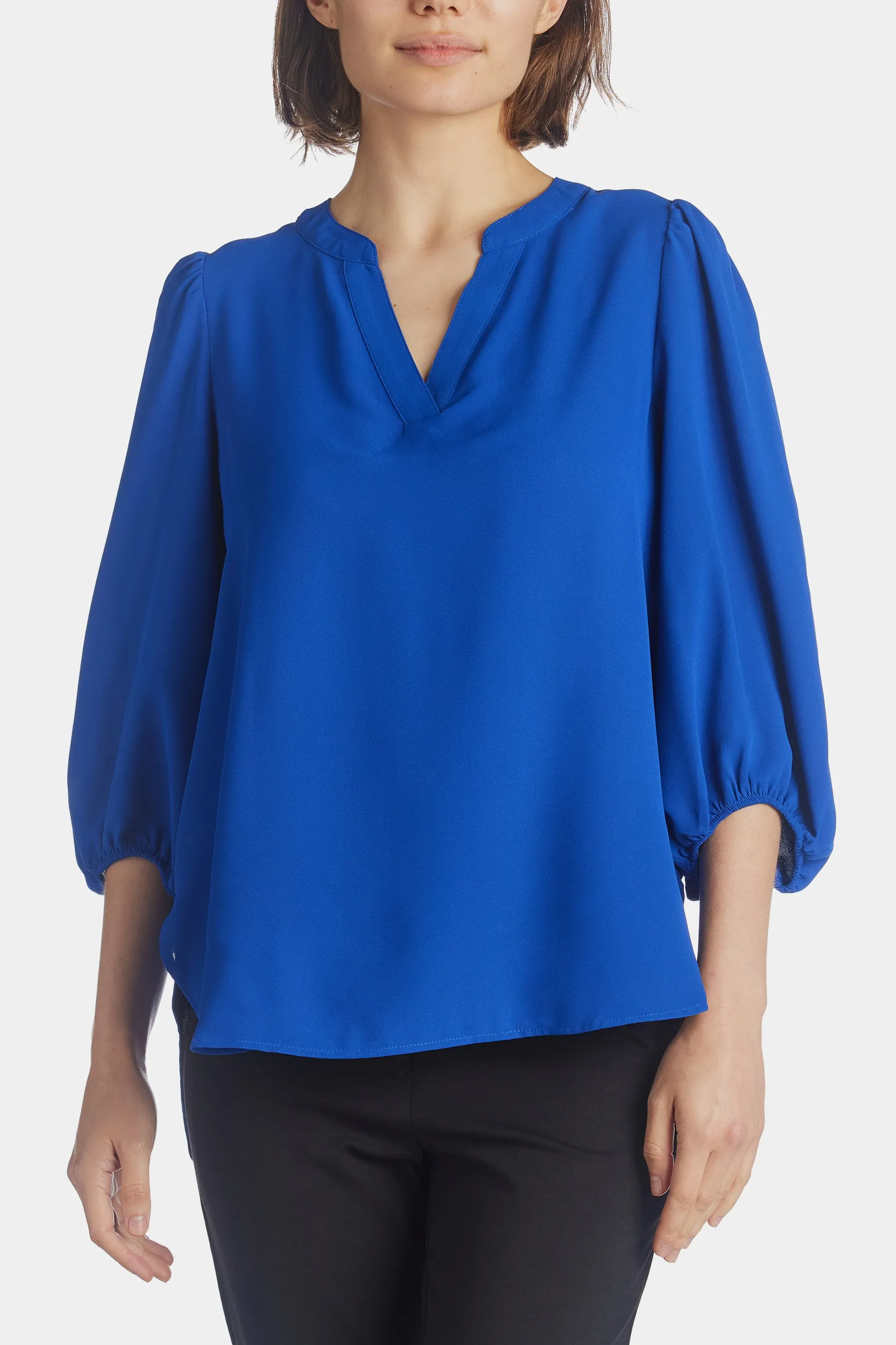 Split Neck High Low Long Sleeve Blouse sold by Lord & Taylor
