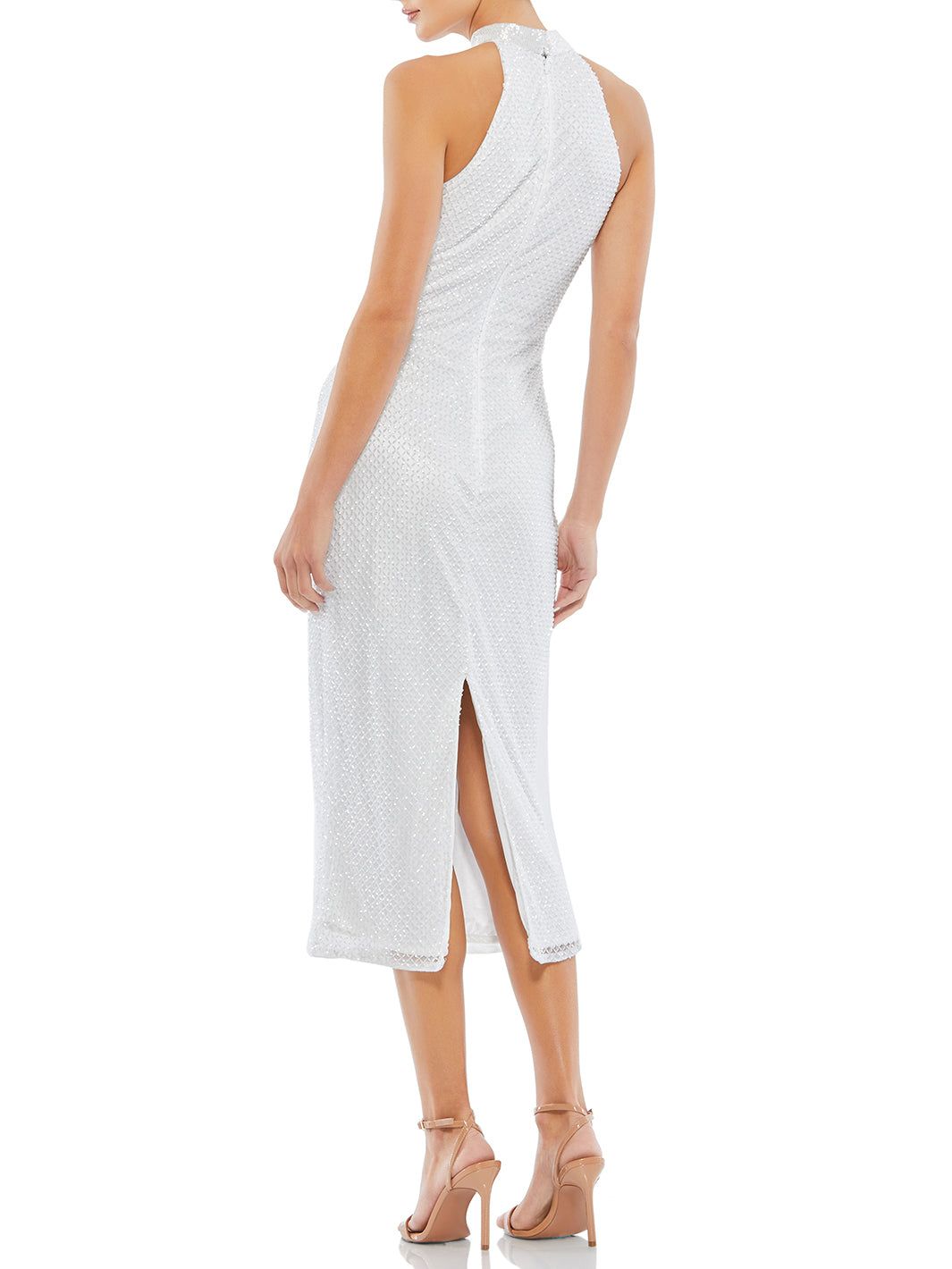 Lattice Bead Halter Midi Dress sold by Lord & Taylor product image thumbnail 2