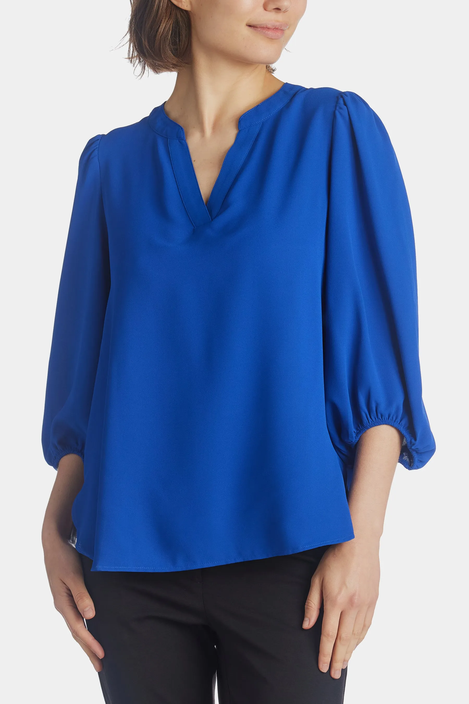 Split Neck High Low Long Sleeve Blouse sold by Lord & Taylor product image thumbnail 2